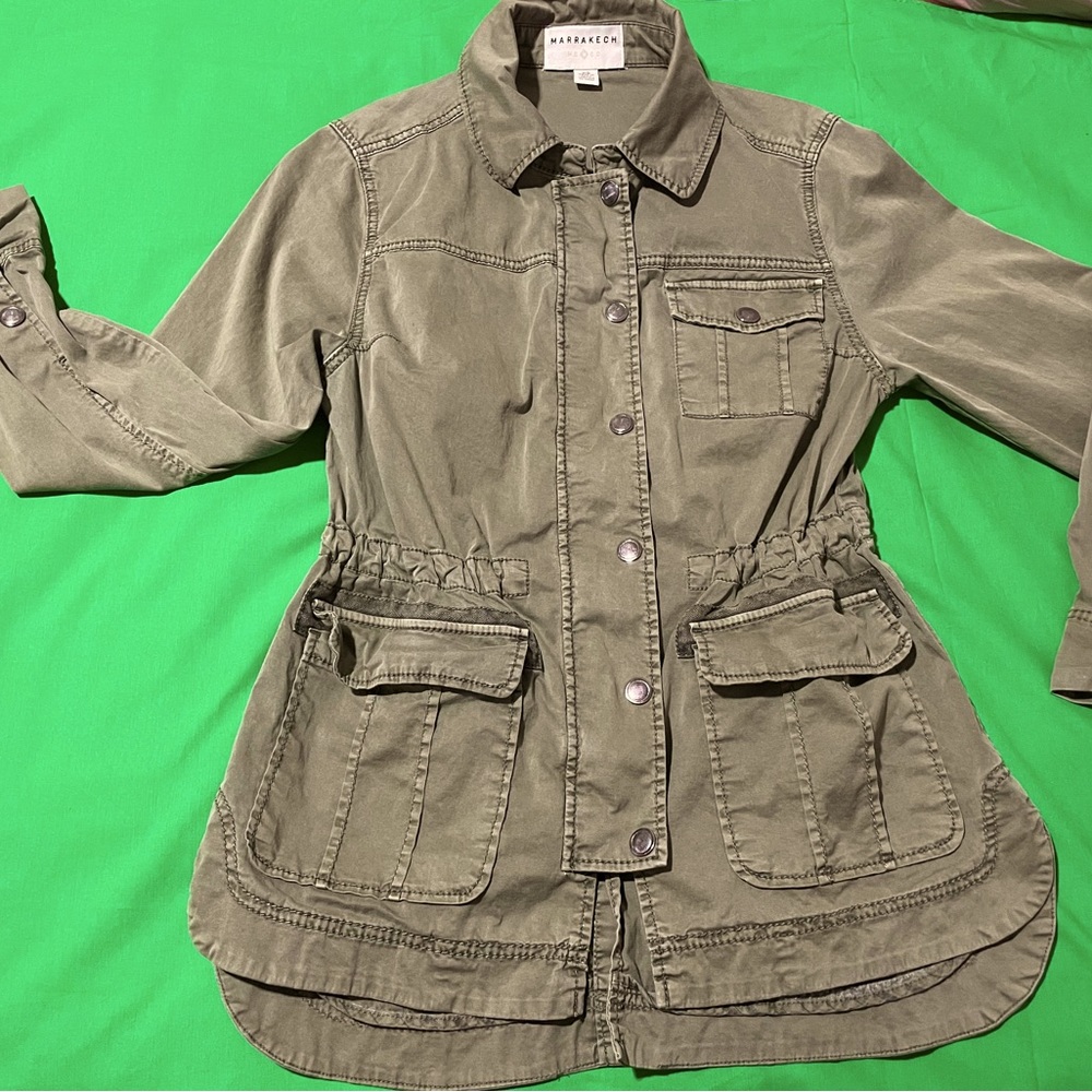 Anthropologie Marrakech XS Anorack Army Green Utility Jacket Geneva Field